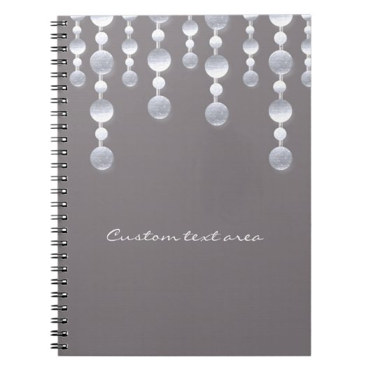 Gray Mirror Glam Glamour Chic Notebook Journal Notizblock (Vorderseite)