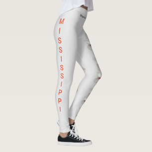 Gray Mississippi Staat Blume Magnolia Leggings