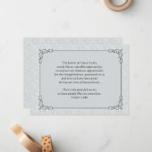 Gray Mist Bereavement Vielen Dank für Ihre Karte (Vorderseite/Rückseite Beispiel)