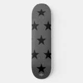 Gray mit Black Stars HAMbWG Skateboard (Vorderseite)