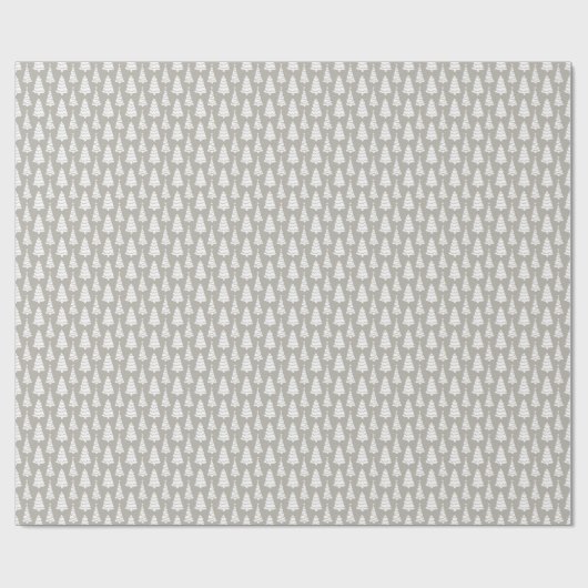Gray Modern Elegante Weihnachtsbaumen Geschenk Geschenkpapier (Flach)
