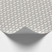 Gray Modern Elegante Weihnachtsbaumen Geschenk Geschenkpapier (Ecke)