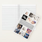 Gray Modern Gallery 10 Baby Foto Collage Notizblock (Innen)