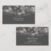Gray Modern Minimal Lights Chic Eleganter Glamour Visitenkarte (Vorne/Hinten)