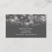 Gray Modern Minimal Lights Chic Eleganter Glamour Visitenkarte (Rückseite)
