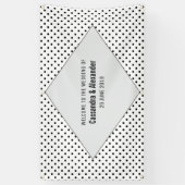 Gray Modern Polka Dots Wedding Banner (Vertikal)