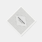 Gray Modern Polka Dots Wedding Serviette (Ecke)