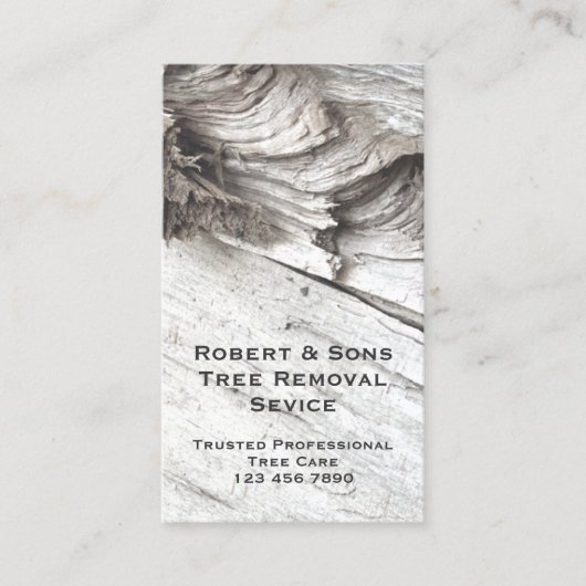 Gray Modern Rustic Tree Beruflich | QR-Code hinzuf Visitenkarte (Vorderseite)