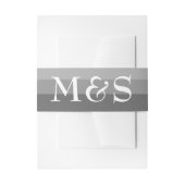 Gray Modern Script Wedding Einladungsbanderole (Vorderseite Beispiel)