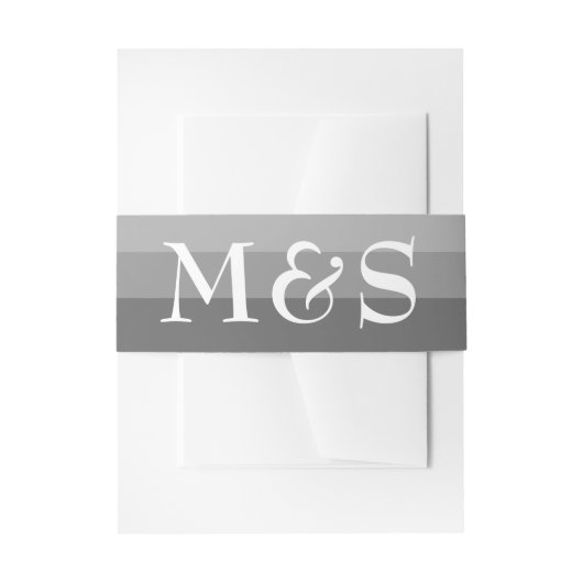 Gray Modern Script Wedding Einladungsbanderole (Vorderseite Beispiel)