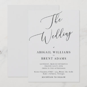 Gray Modern Wedding Einladung