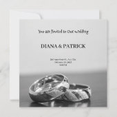 Gray Modern Wedding Einladung (Vorderseite)