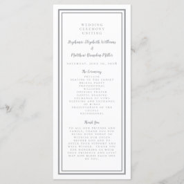 Gray Modern Wedding Service Zeremonie Minimalistis Programm