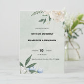 Gray moderne Hochzeitseinladung Einladung (Stehend Vorderseite)