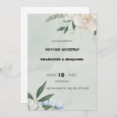 Gray moderne Hochzeitseinladung Einladung (Vorne/Hinten)