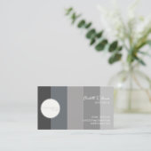 GRAY MONOCHROME STRIPE PATTERN CUSTOM TEXT COMPANY VISITENKARTE (Stehend Vorderseite)