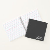 Gray Monogram Artist Sketchbook Notizblock (Innenseite)