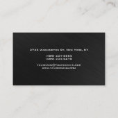 Gray Monogram Attractive Manager Business Card Visitenkarte (Rückseite)