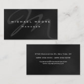 Gray Monogram Einzigartige attraktive Visitenkarte (Vorne/Hinten)