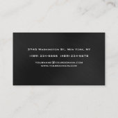 Gray Monogram Einzigartige attraktive Visitenkarte (Rückseite)