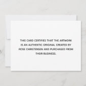 Gray Monogram Größere Echtheitsbescheinigung (Rückseite)