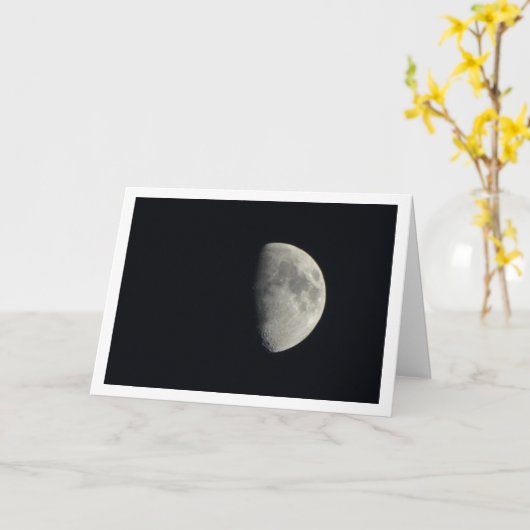 Gray Moon Landscape Karte (Gelbe Blume)