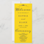 Gray Moon Phases Gold Wedding Program (Vorderseite)