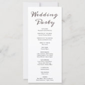Gray Moon Phases White Wedding Program (Rückseite)