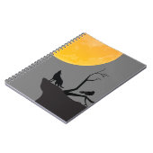 Gray Moon Wolf Raven Notes Notizblock (Linke Seite)