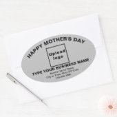 Gray Mother Day Business Oval Shape Sticker (Umschlag)