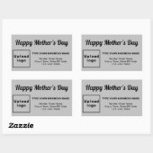 Gray Mother's Day Business Rectangle Sticker (Blatt)