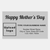 Gray Mother's Day Business Rectangle Sticker (Vorderseite)