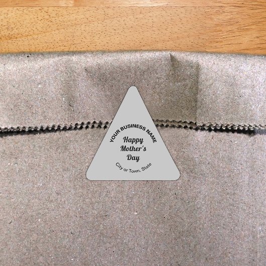Gray Mother's Day Business Triangle Shape Sticker