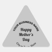Gray Mother's Day Business Triangle Shape Sticker (Vorderseite)