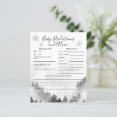 Gray Mountain Baby Predictions & Advice Card (Stehend Vorderseite)