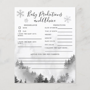 Gray Mountain Baby Predictions & Advice Card
