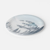 Gray Mountain Wilderness Winter Wedding Custom Pappteller (Schrägansicht)