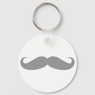Gray Mustache Pattern Schlüsselanhänger