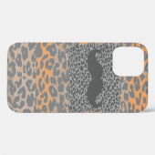 Gray Mustache und Leopard Print Case-Mate iPhone Hülle (Rückseite (Horizontal))