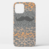 Gray Mustache und Leopard Print Case-Mate iPhone Hülle (Rückseite)