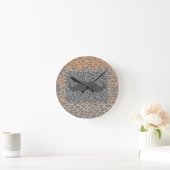 Gray Mustache und Leopard Print Runde Wanduhr (Zuhause)