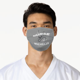 GRAY Name Nurse Mund-Nasen-Maske Aus Stoff