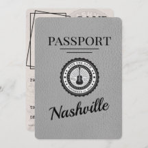 Gray Nashville Passport Save the Date