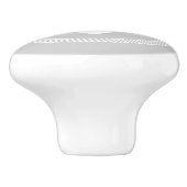 Gray Nautical Anchor Monogram Keramikknauf (Seitenansicht)