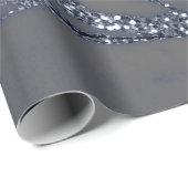 Gray Navy Spark Graphite Glitzer Marmorstein Lux Geschenkpapier (Rolleneckpunkt)