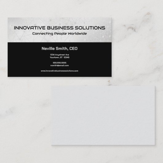 Gray Network Links Tech IT Computers Visitenkarte (Vorne/Hinten)