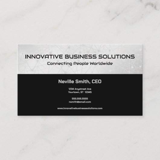 Gray Network Links Tech IT Computers Visitenkarte (Vorderseite)