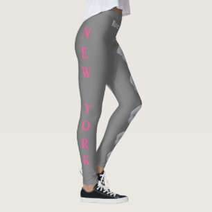 Gray New York Staat Blume (The Rose) Leggings