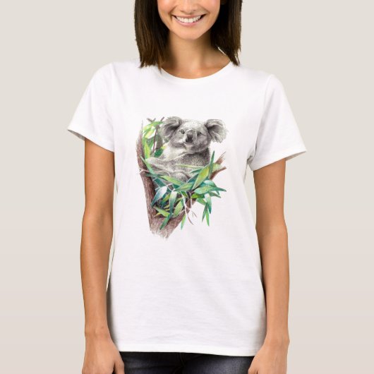 Gray niedlich koala T-Shirt (Vorderseite)