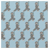 Gray Ninja 2 Design Fabric Stoff (Nahaufnahme)